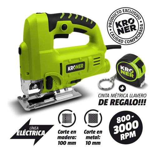 Sierra Caladora Kroner 850w Uso Profesional 3000 Rpm 