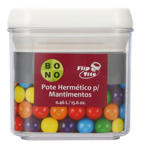 Pote De Acrílico Hermético Flip Tite 460ml