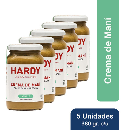 Combo Hardy Crema De Mani Vainilla - 5 Unidades X 380grs