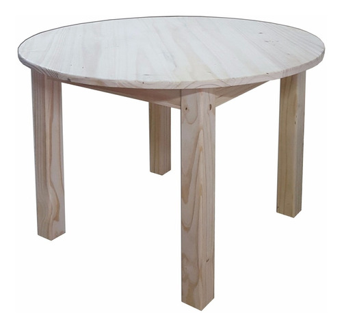 Mesa Redonda 1,2m - Madera - Comedor - Cocina - Mueble - Lcm