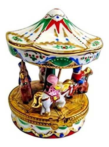 Figura Decorativa De Caja De Limoges De Carnaval Con Carruse