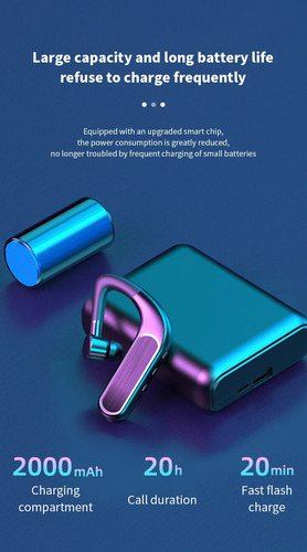 Auriculares Bluetooth 5.0 Montaje En Oreja 180° Dl116w Ueelr