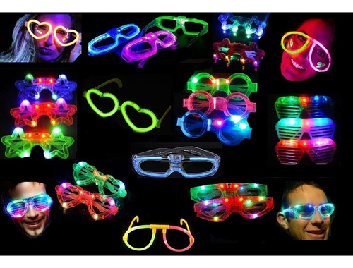Pack 80 Anteojos Cotillon Luminoso . Modelos Varios.