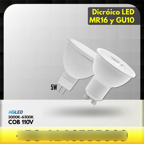 Dicroico Led Cob 4w Gu10 3000k 110v