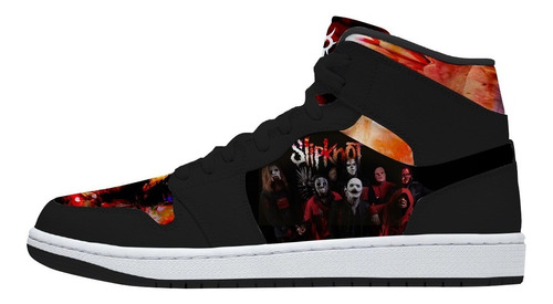 Tenis Negro Slipknot The End So Far Música Bota Hi Top