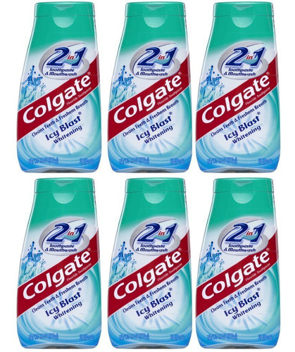 Pasta De Dientes Colgate 2 En 1, Enjuague Bucal, Blanqueador