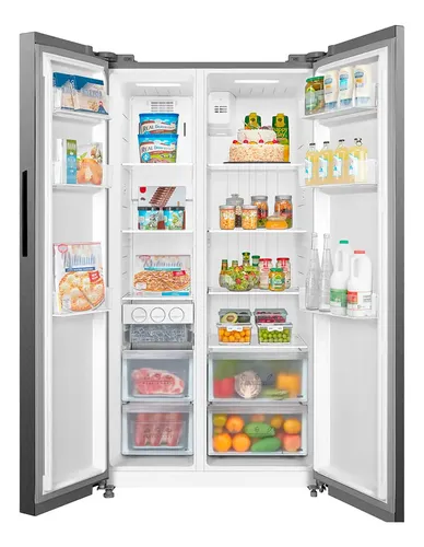 Geladeira Side By Side 511l Inverter Cor Inox Conectada​ Mide Cor Prateado 127v
