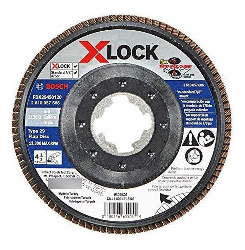 Disco De Corte Bosch Fdx29450120 4-1 / 2 PuLG. X-lock Arbor 