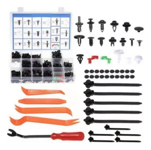 Kit 460 Clip Broche Retencion Plastico Auto Lata Tapabarro