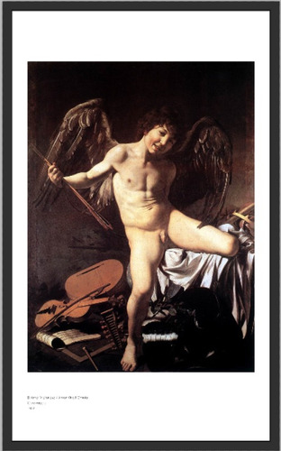 Caravaggio - Amor Victorioso - Poster Con Marco 55 X 89 Cm