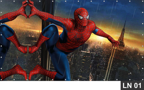 Painel De Festa Homem Aranha Spider Man 3,00x1,40m Lona