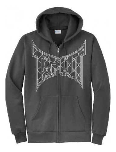 Campera/canguro Tapout Caged Zipup Gris-talle S