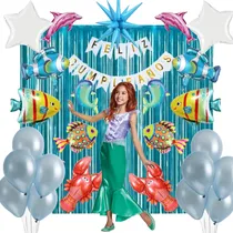 Comprar Combo Cotillón Deco Cumpleaños Globos Animales Marinos Peces