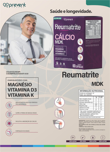 Calcio Mdk Reumatrite Prevent Pharma 120 Caps 2 Cxs