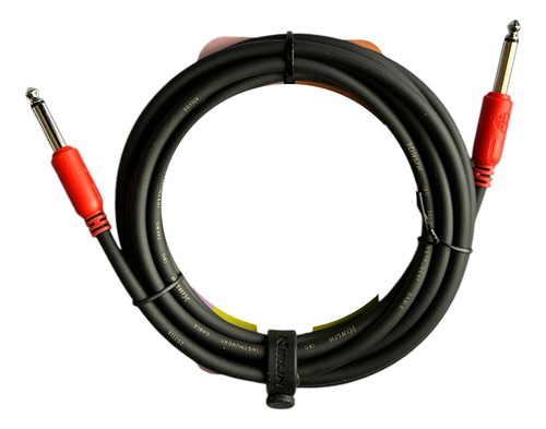Cable Instrumento Plug 6,3 Mono A 6,3 Mono 3m Negro C Rojo