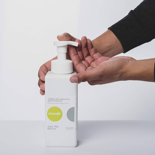 Jabón En Espuma Sin Enjuague Nnuvër Para Manos Antibacterial