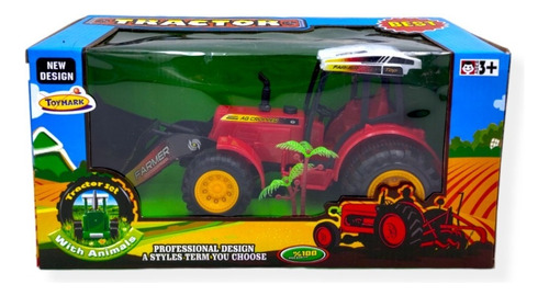 1 Tractor Agricola Friccion Granja Juguete Mayoreo Bolo Full Color Verde