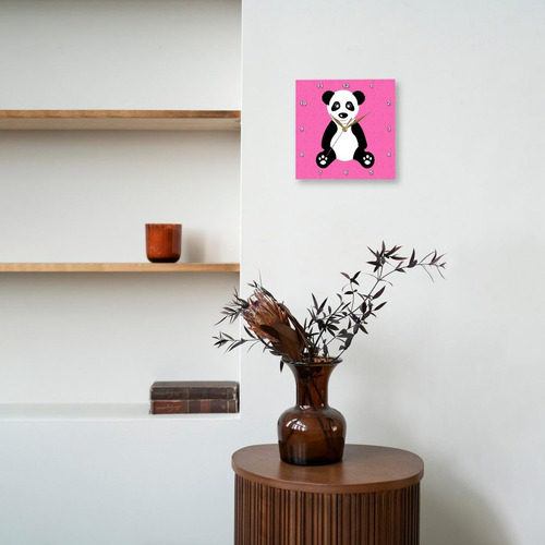 3drose Dpp__1 Lindo Panda De Dibujos Animados En El Reloj De