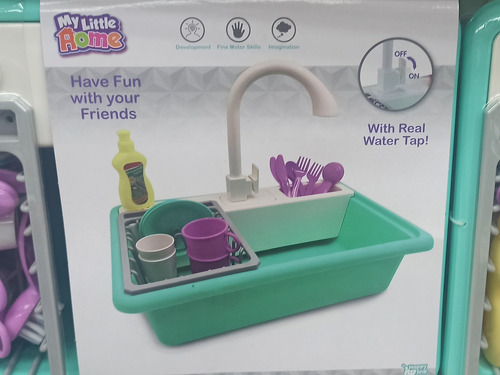 Imagen 2 de 2 de Juguete Fregadero/ Lavaplatos P/niños C/accesorios