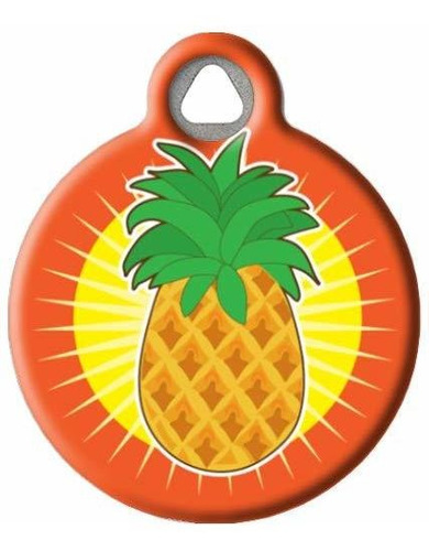 Piña Sun Pet Id Tag Para Perros Y Gatos Perro Tag Art