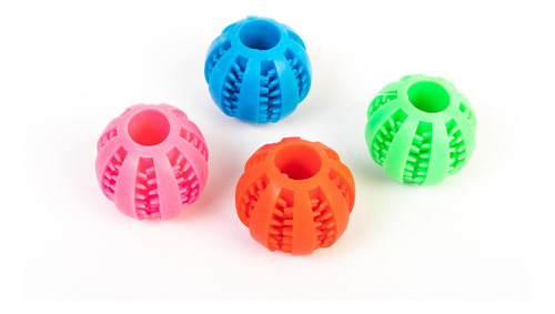 Imagen 7 de 10 de Pelota De Goma Tpr Limpia Dientes Para Perro 5 Cm