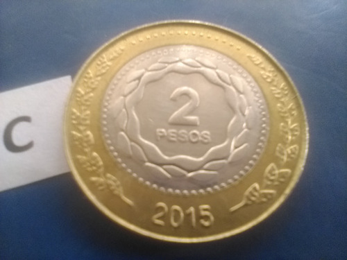 Moneda De 2 Pesos Año 2015 De La República Argentina Sc