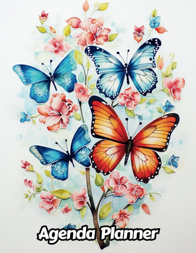 Libro: Watercolor Butterflies Agenda Planner: 1 Year (undate