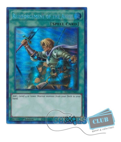 Yugioh! Reinforcement Of The Army - Kico (collector Rare)