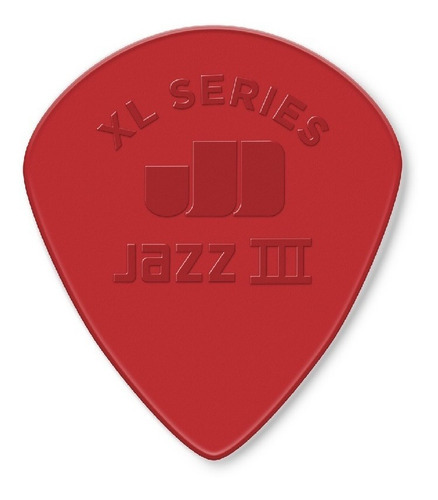 Pacote de nylon Jim Dunlop 47pxln Jazz Iii Xl, 6 bries vermelhos, tamanho 1,38