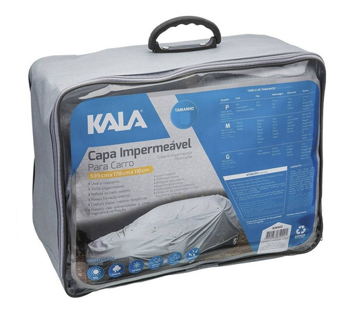 Imagem 2 de 3 de Capa Impermeável Para Carro M 480x178x116cm Kala - 928380