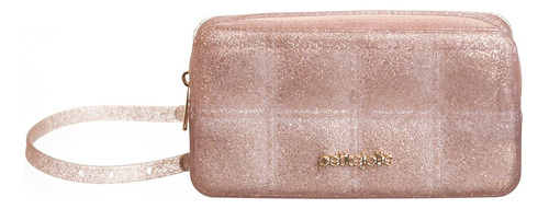 Bolsa Petite Jolie Jay Glitter Ouro Claro Pj10409 Cor Rosa