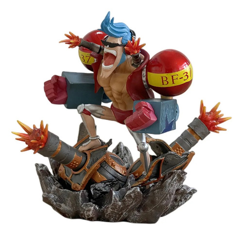 Figura Franky One Piece Anime Muñeco Sentado Pvc