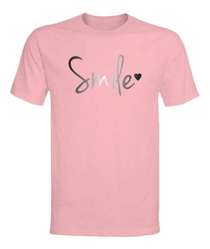 Polera Smile - Polo - Niña - Vinilo Liso - Frases - Regalo