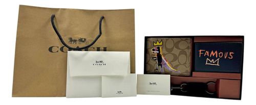 Cartera Coach X Jean Michel Basquiat 3 In 1, Marron Original