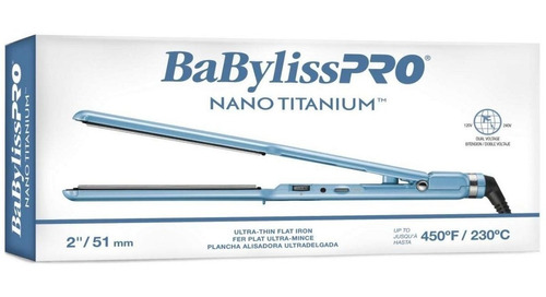 Plancha De Cabello Babyliss Pro Nano Titanium Delgado 2