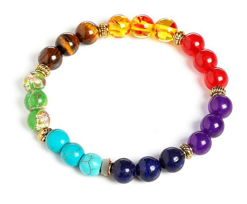 Pulsera Cuarzo 7 Chakras Unisex + Estuche Dayoshop