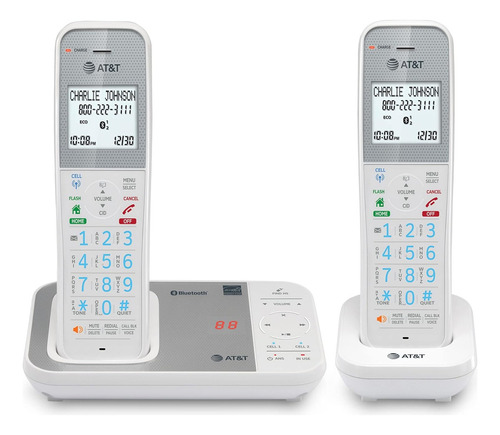 Teléfono Inalámbrico At&t Dal75211 Identificador Bluetooth Color Blanco