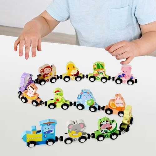 Juego De Trenes De Madera, Vehículos, Juguetes De Zodíaco