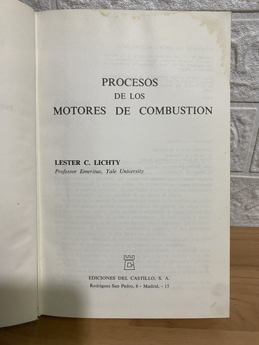 Procesos De Los Motores De Combustión (Usado)