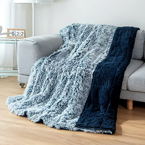 Manta Ponderada Sherpa Faux Fur 20lbs Reversible 60x80 PuLG,