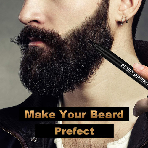 Relleno De Lápiz De Barba Para Hombres De Peinado De Negro
