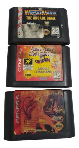 Lote 3 Videojuegos Clásicos Sega Génesis Lion King