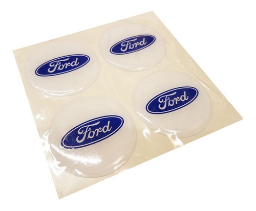 Calco Centro Llanta Ford 60mm Blanco- Azul