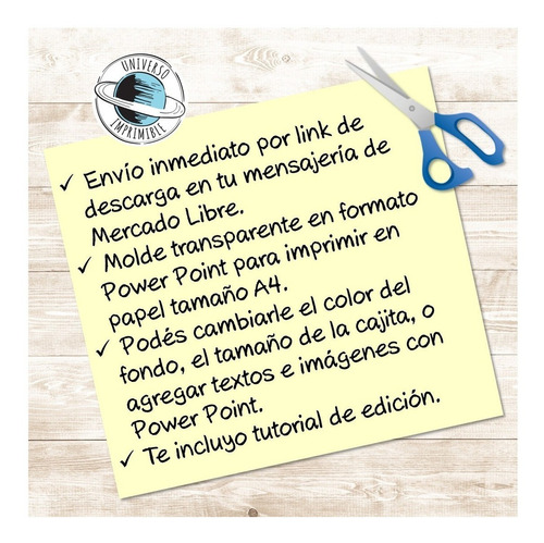 Kit Imprimible Moldes Bolsitas Editables Power Point