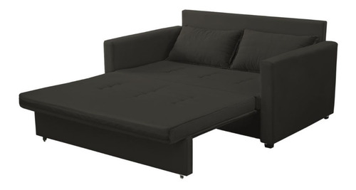 Sofá Cama Casal 2 Lugares Quarto Sala Kitnet Sleep Marrom - Desenho Do Tecido Veludo