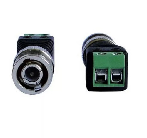 Imagem 3 de 3 de 10 Conectores P4 Borne Bnc Macho Para Câmera Infra Red E Dvr