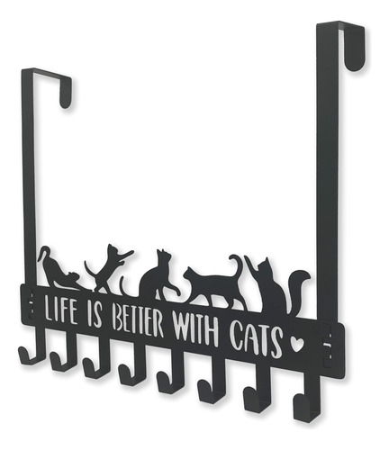 Gancho Para Colgar Puerta Organizador Decorativo Toalla Gato