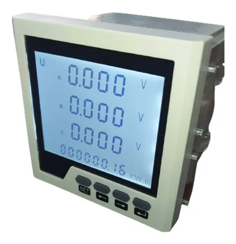 Multimedidor Electrico Trifasico Lcd Con Rs485 + 3 Ti 1000/5