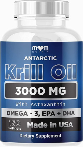 Omega 3 Aceite De Krill Antartico Organico X3000mg X150caps