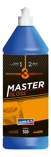 Abrillantador Liquido De Autos Master Gloss Doble A 500 Ml